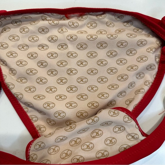 Anthropologie Red Carter String Bikini with Goldtone + Rhinestone Embellishments - Picture 5 of 9